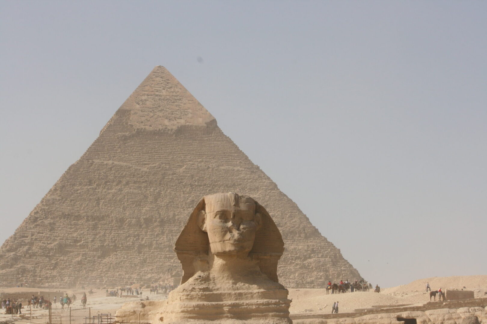 The Great Sphinx and pyramid in Egypt — from one of Maranda's trips